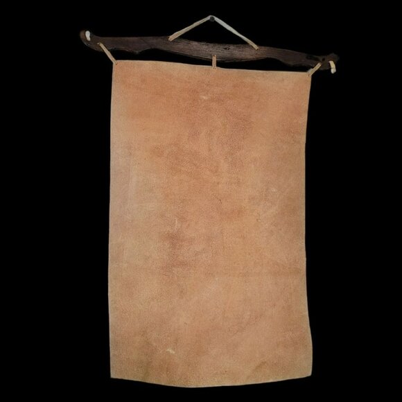 Hand Painted Leather Wall Art Horses Mongolian Landscape Wood Western Carved - Picture 16 of 16